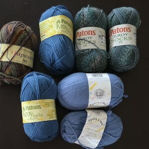 Patons Blue Kroy & Feels Like Yarn Collection - Assorted Blue Shades